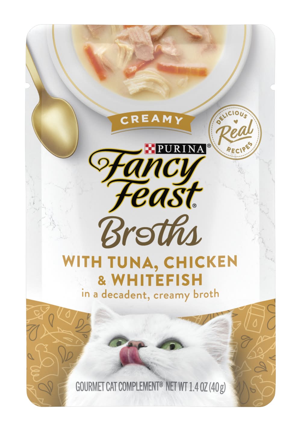 Purina Fancy Feast Creamy Broths Cat Complement Food, Assorted (1.4 oz)