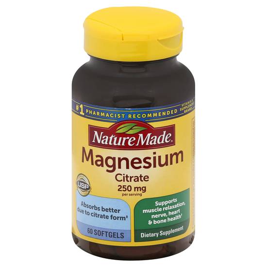 Nature Made Magnesium Citrate 250 mg Softgels (60 ct)