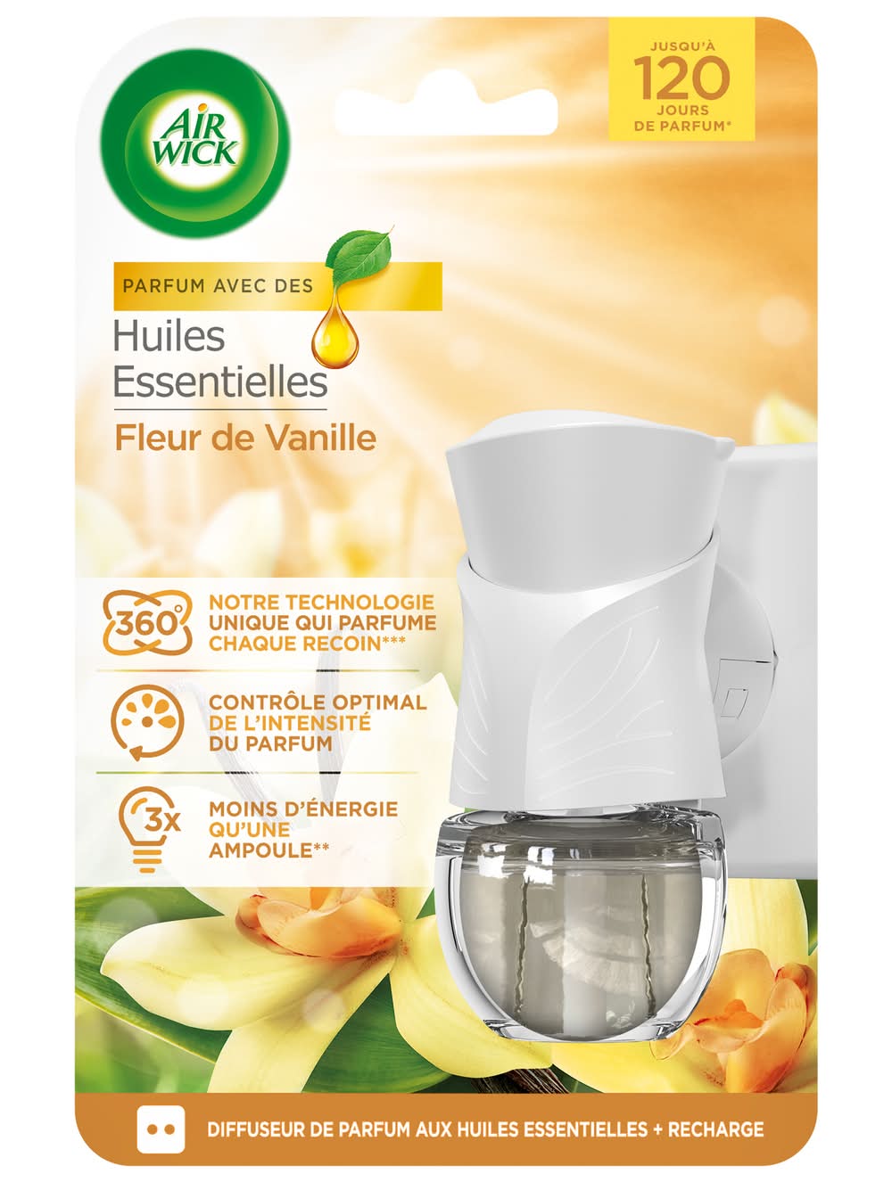 Air Wick - Diffuseur electrique, fleur de vanille (19ml)