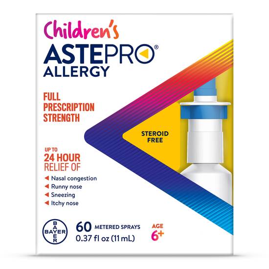 Children's Astepro Allergy Nasal Spray, 24-hour Allergy Relief, Steroid-Free Antihistamine,  60 Metered Sprays
