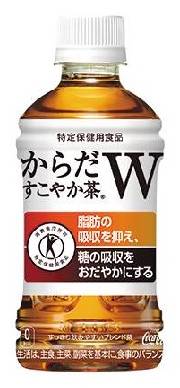 252606：コカ・コーラ からだすこやか茶Ｗ（特保） 350MLペット / Coca Cola Karada Sukoyakacha W Blended Tea, 350ML