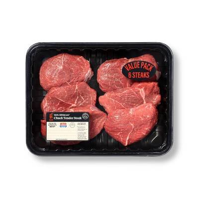 USDA Choice Angus Chuck Tender Steak - 1.09-2.0 lbs - price per lb - Good & Gather™