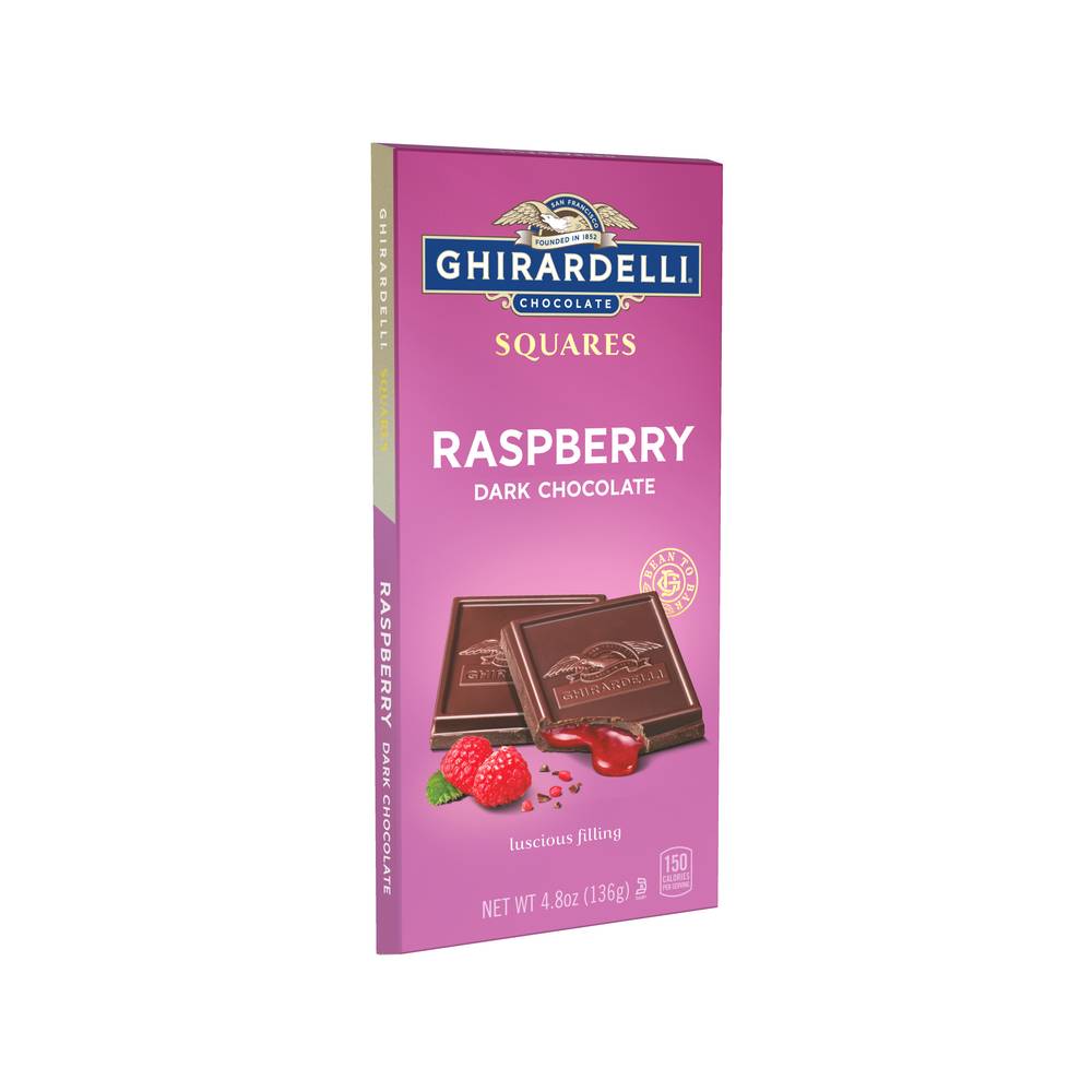 Ghirardelli Squares Dark Chocolate, Raspberry (4.8 oz)