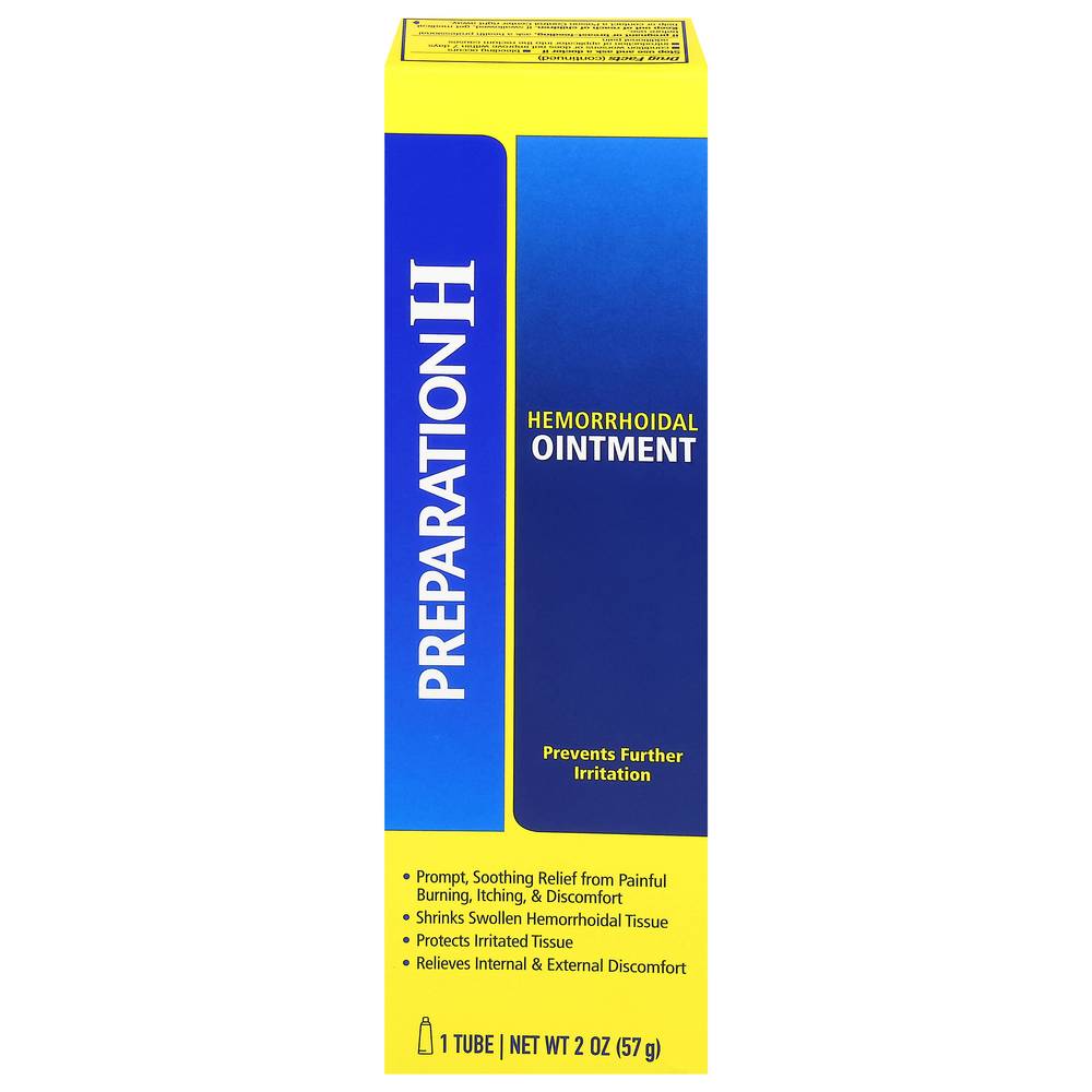 Preparation H Itching Burning & Discomfort Relief Symptom Treatment Hemorrhoidal Ointment Tube (2 oz)