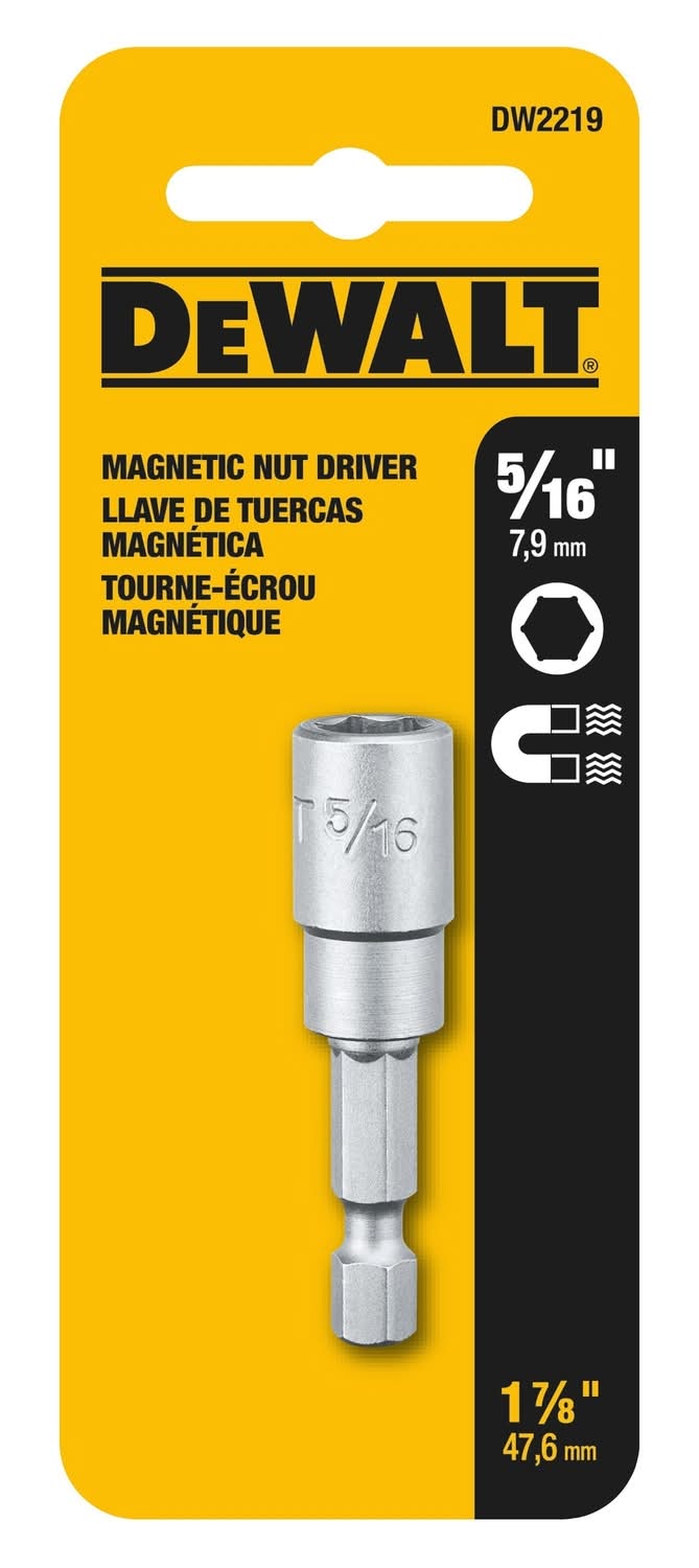 Dewalt 5/16 In. X 1-7/8 In. L Magnetic Nut Driver Heat-Treated Steel 1 Pc
