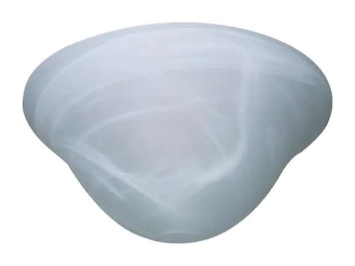 Style Selections 4.38-in x 12.63-in Bowl Alabaster Alabaster glass Flush mount light shade with 2-1/4-in Fitter