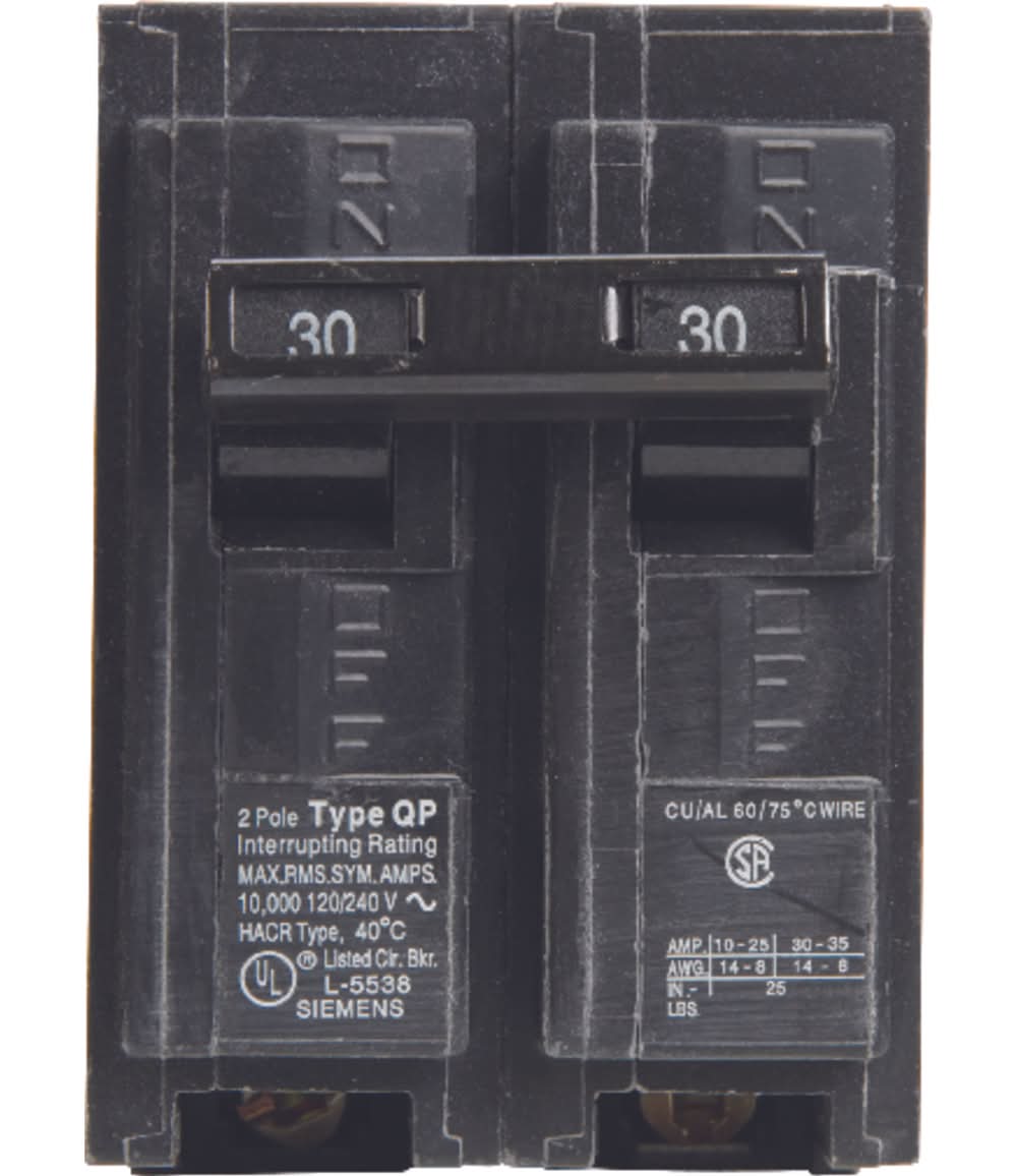Siemens 30 Amps Standard 2-Pole Circuit Breaker