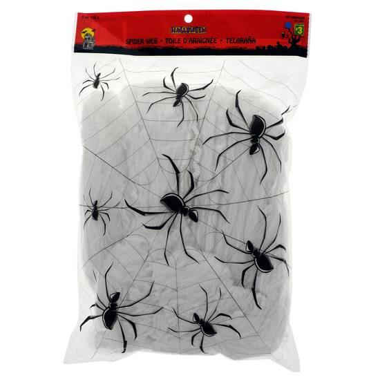 Dollarama Halloween-Spider Webs W/ Plastic Spiders (5oz)