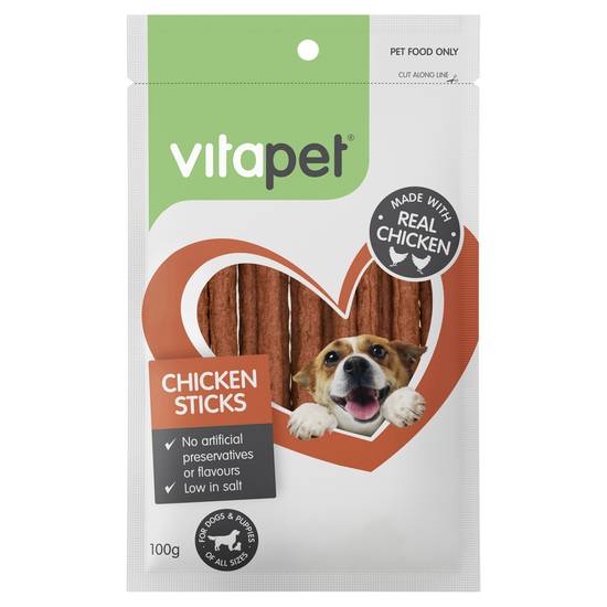 Vitapet Jerhigh Chicken Sticks Dog Treats 100g
