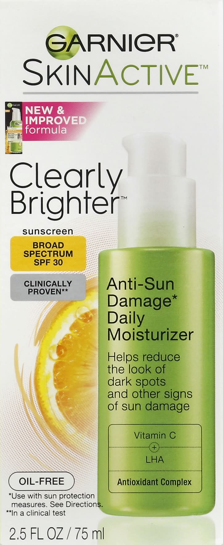 Garnier Clearly Brighter Broad Spectrum Spf 30 Anti-Sun Damage Moisturizer (2.5 fl oz)