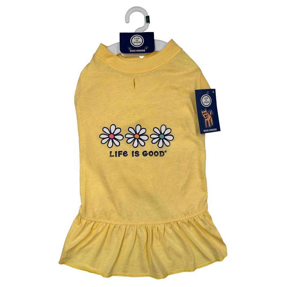 Life is Good Daisies Sleeveless Pet Dress, Assorted Sizes