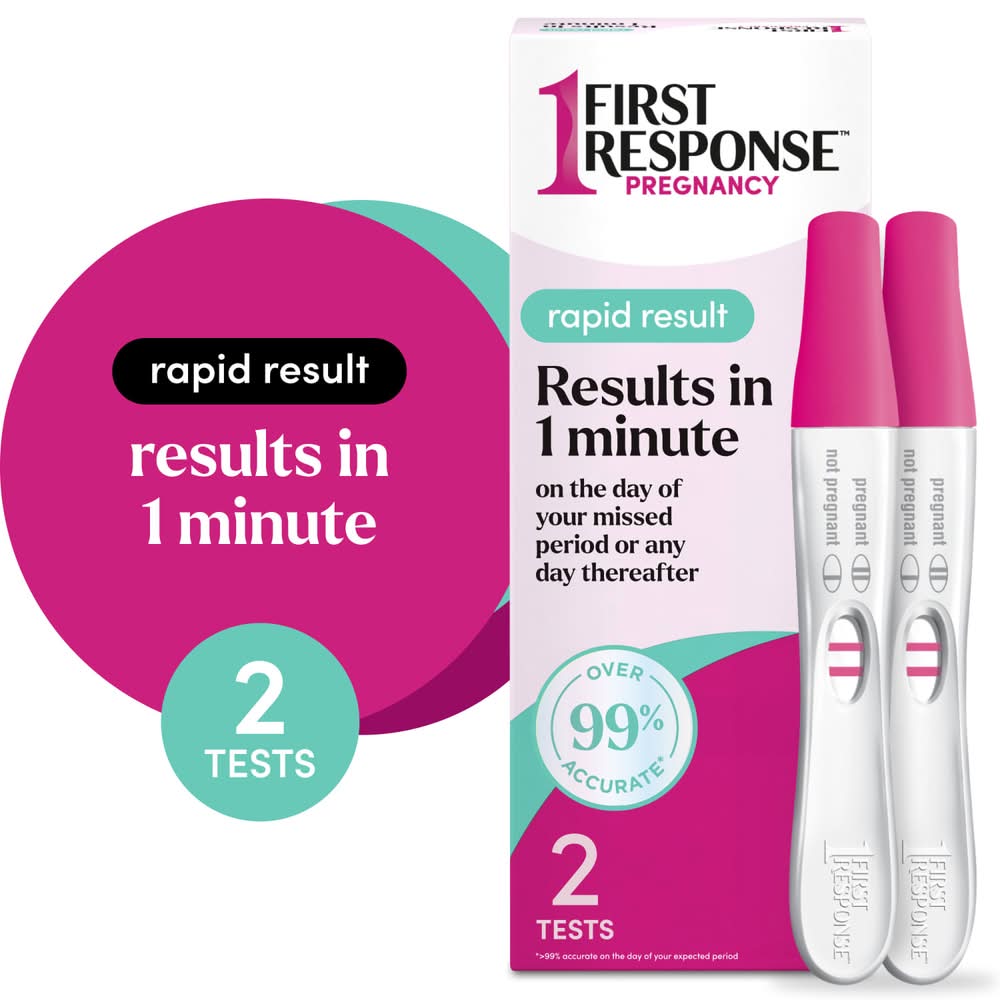First Response Rapid Result Pregnancy Test Kit (1.5 oz, 2 ct)
