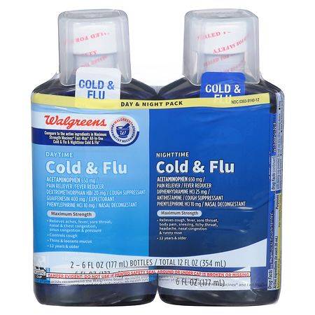 Walgreens Severe Cold Cold & Flu Liquid Day & Night pack