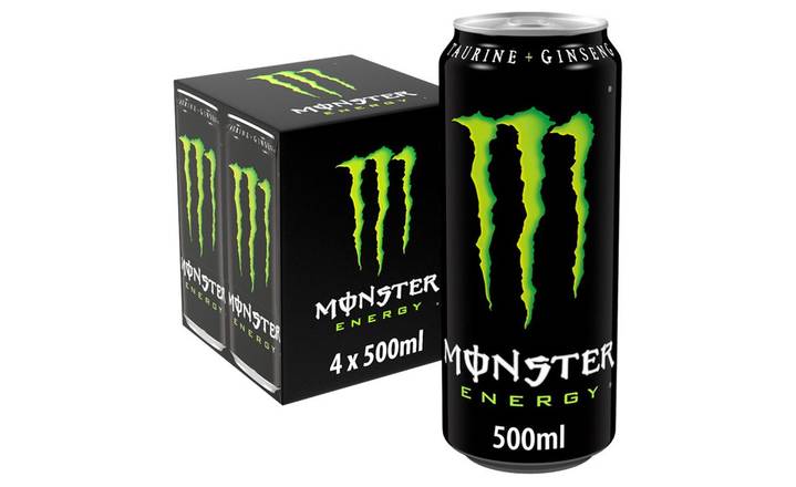 Monster Energy Original 4 x 500ml Cans (376087)