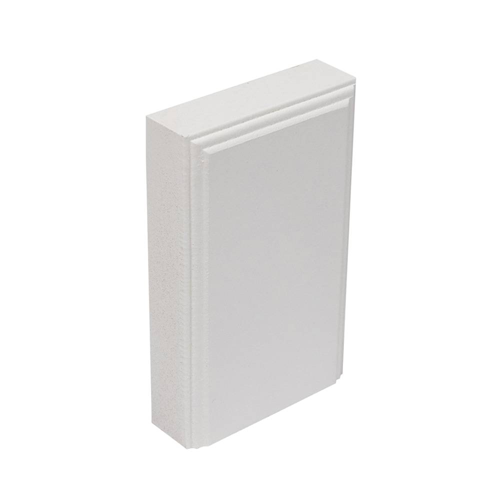 RELIABILT 2-3/4-in x 4-1/2-in Interior White MDF Classic 214 Mid Baseboard Moulding Block | MN1502145