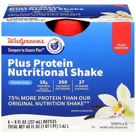 Walgreens Plus Protein Nutritional Shake (6 pack, 8 fl oz) (vanilla)