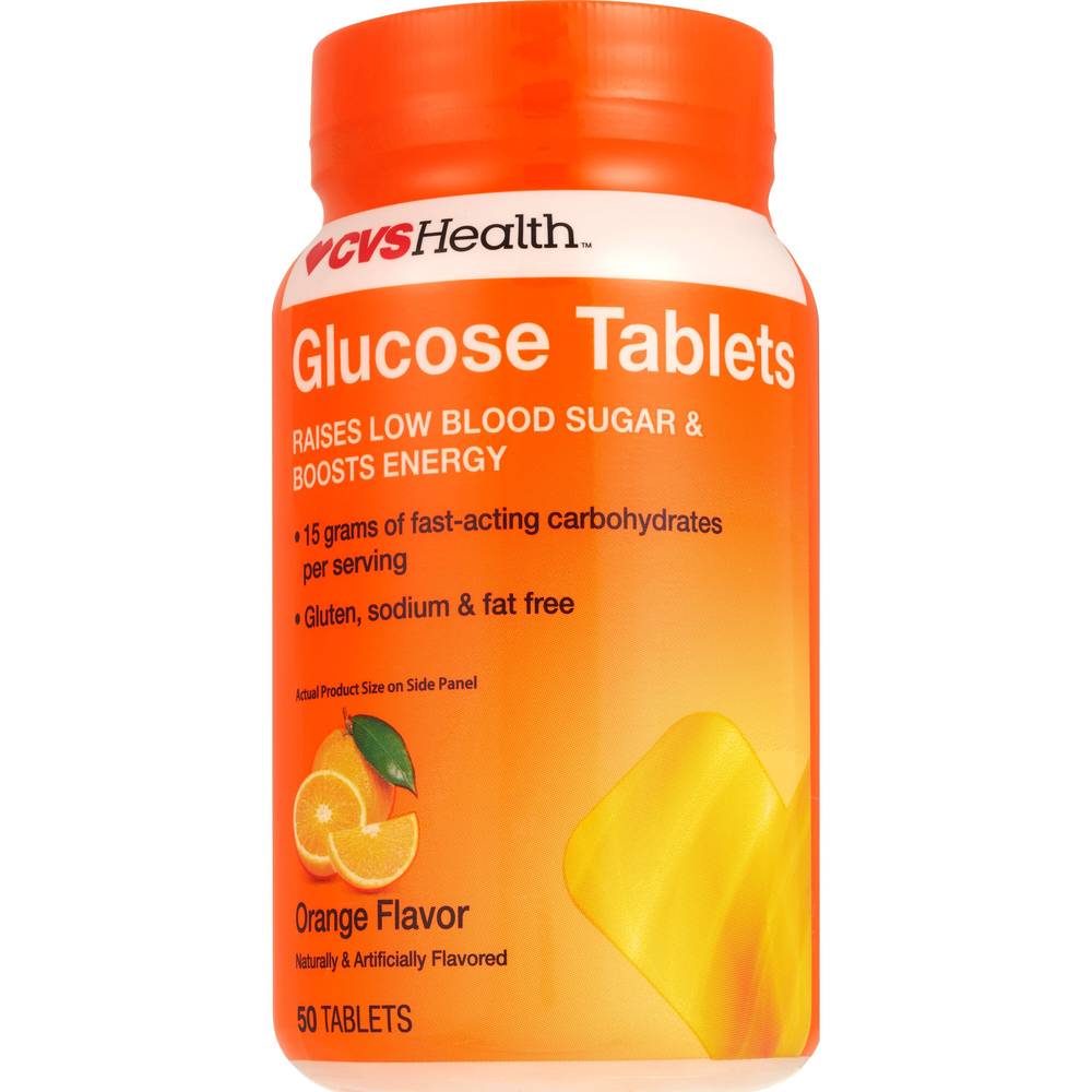 Cvs Health Glucose Tablets Orange, 50 Ct