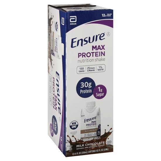 Ensure Max Protein Nutrition Chocolate Shake (12 x 11 oz)