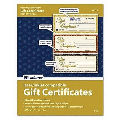 TOPS 3-Up Gift Certificate (30 ct)