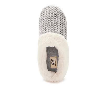 Dearfoams Women's Sweater Knit Clog Slipper, Female, Large, Gray