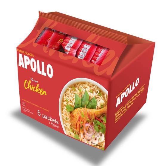Apollo Packet Noodles Chicken 5Pk 
