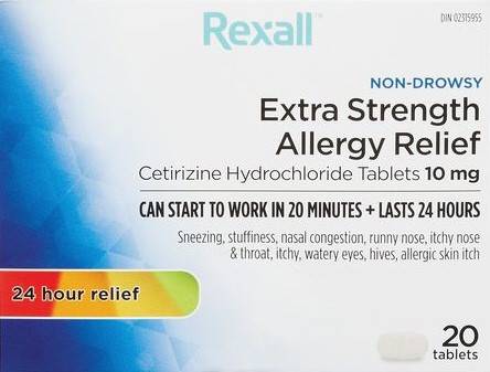 Rexall Extra Strength Allergy Relief Tablets (20 units)