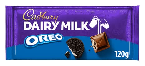 Cadbury Oreo, Dairy Milk Chocolate Bar (120g)