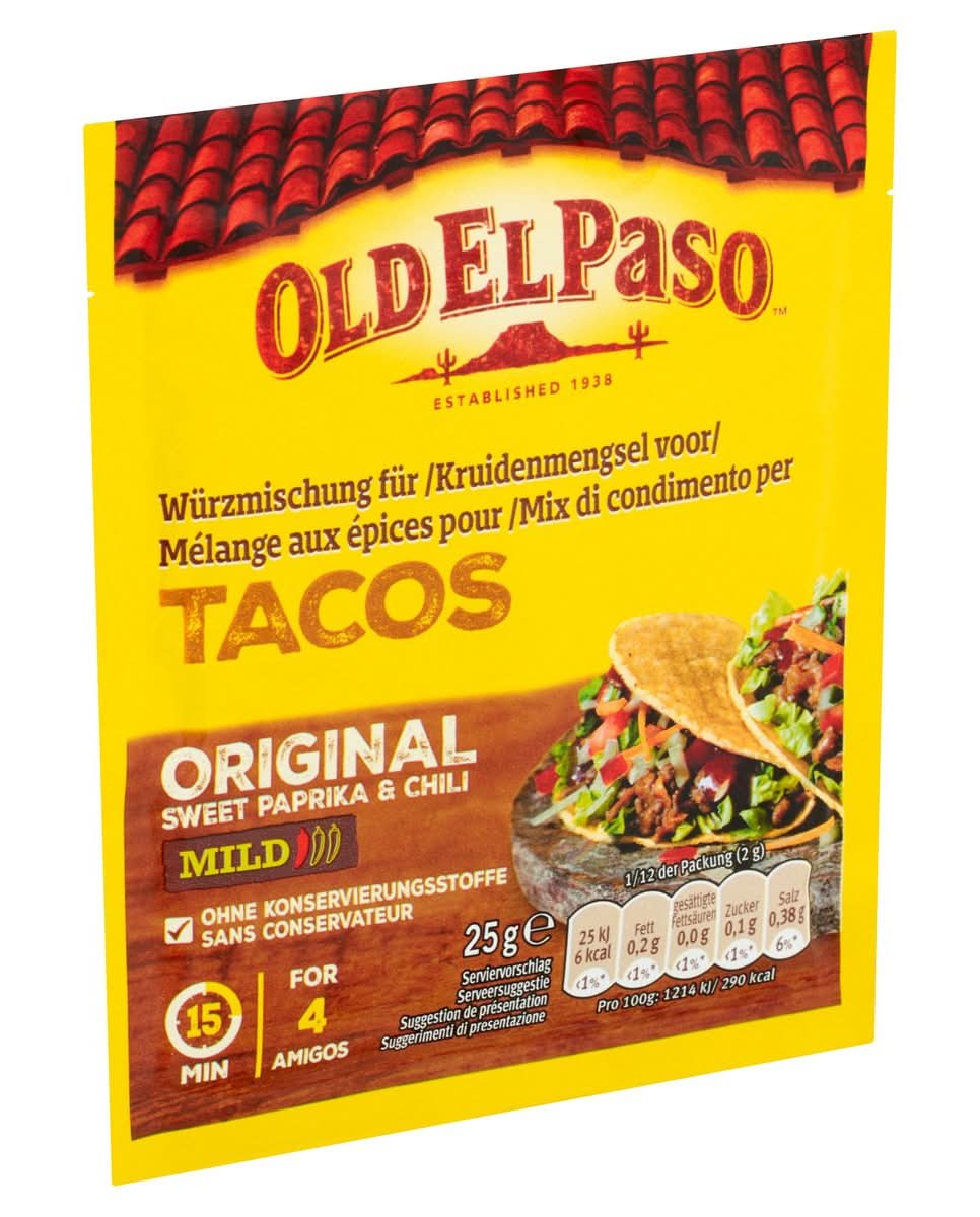 Old El Paso Mélange Épices Tacos Original Sweet Paprika Chili Mild 25g