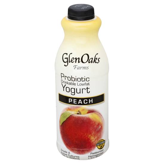 Glenoaks Farms Drinkable Lowfat Peach Yogurt
