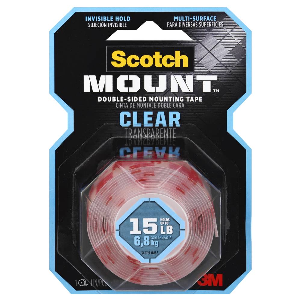 Scotch Mount Double Sided Clear Mounting Tape (3.2 oz)