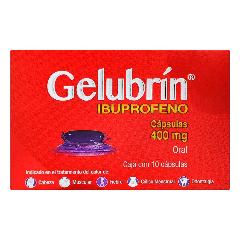 Gelubrín ibuprofeno cápsulas 400 mg (10 un)