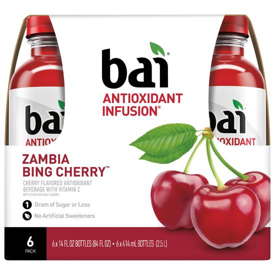 Bai Zambia Bing Cherry Antioxidant Infused Beverage (6 ct, 14 fl oz)