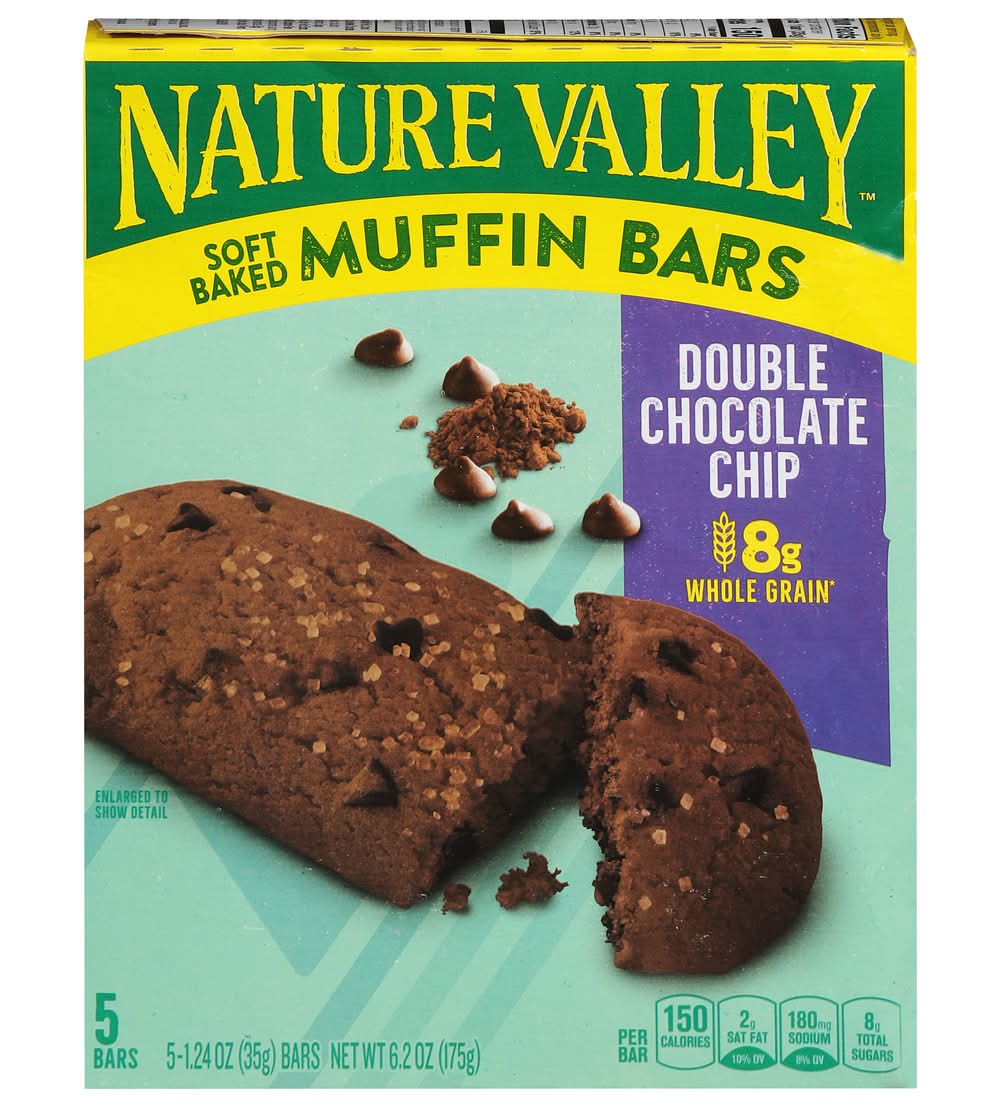 Nature Valley Muffin Bars, Double Chocolate Chip (1.24 oz, 5 ct)