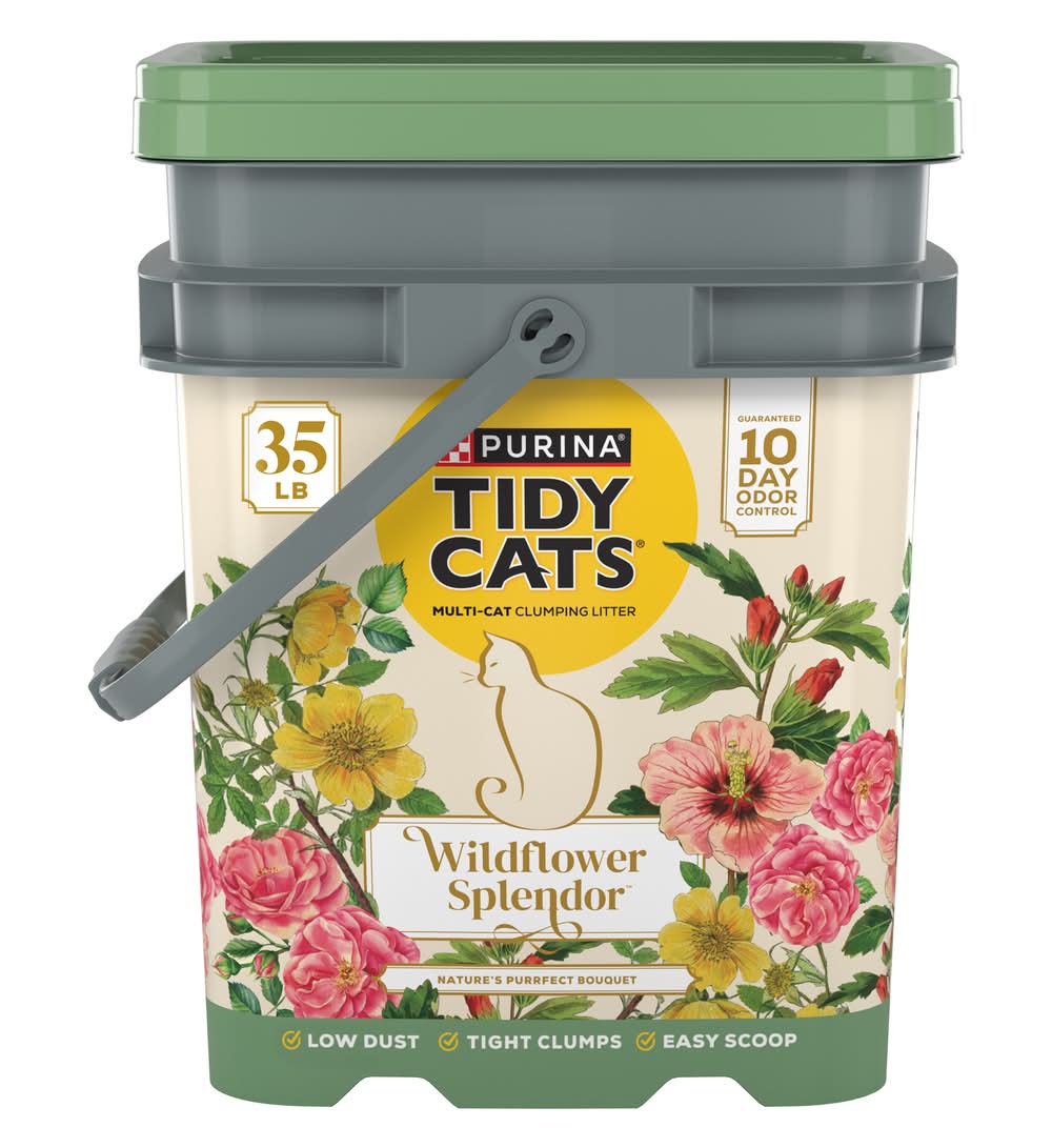 Purina Tidy Cats Multi Clumping Litter, Wildflower Splendor (35 lbs)