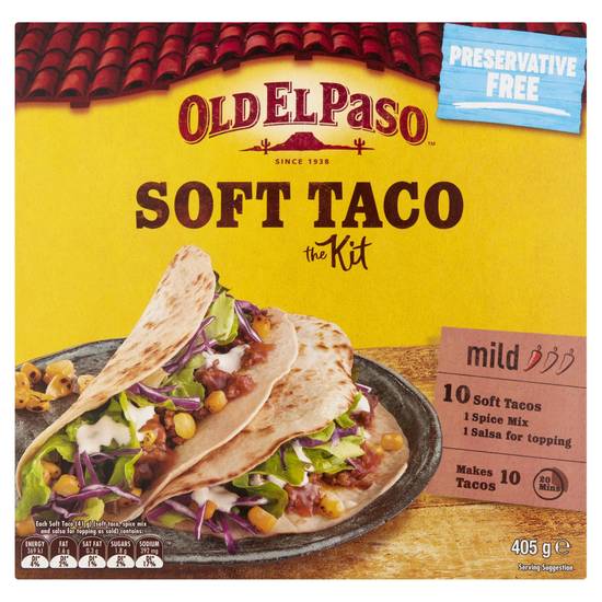 Old El Paso Soft Taco Kit Mexican Style 405g