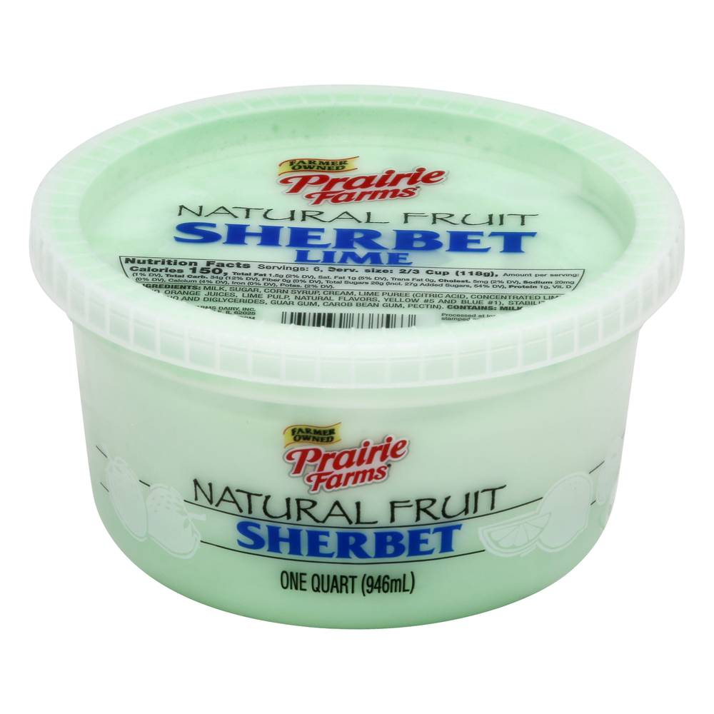 Prairie Farms Natural Fruit Sherbet Lime (2.09 lbs)