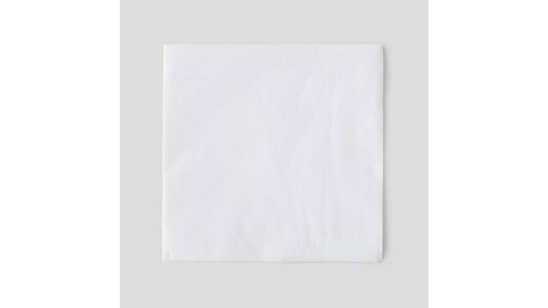 Monoprix Maison 100 serviettes blanches, 33x33cm, 2 plis Le lot