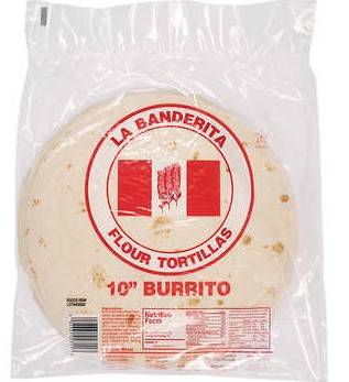 La Banderita - 10" Flour Tortillas, 16Pk, 12 Ct (16X12|16 Units per Case)