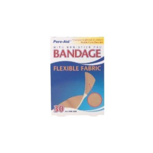 Pure-Aid Flexible Fabric Bandages (30 ct)