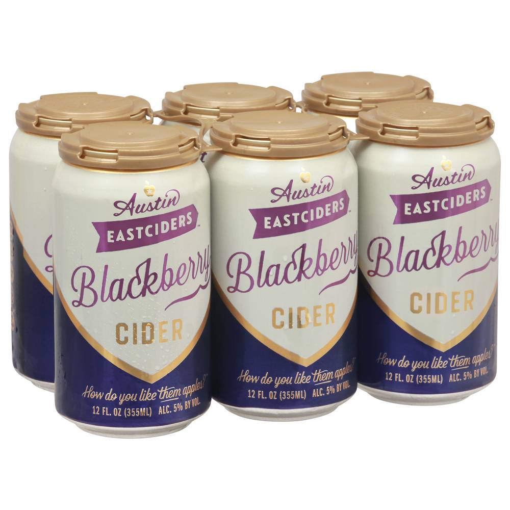 Austin Eastciders Cider, Blackberry (6 x 12 fl oz)