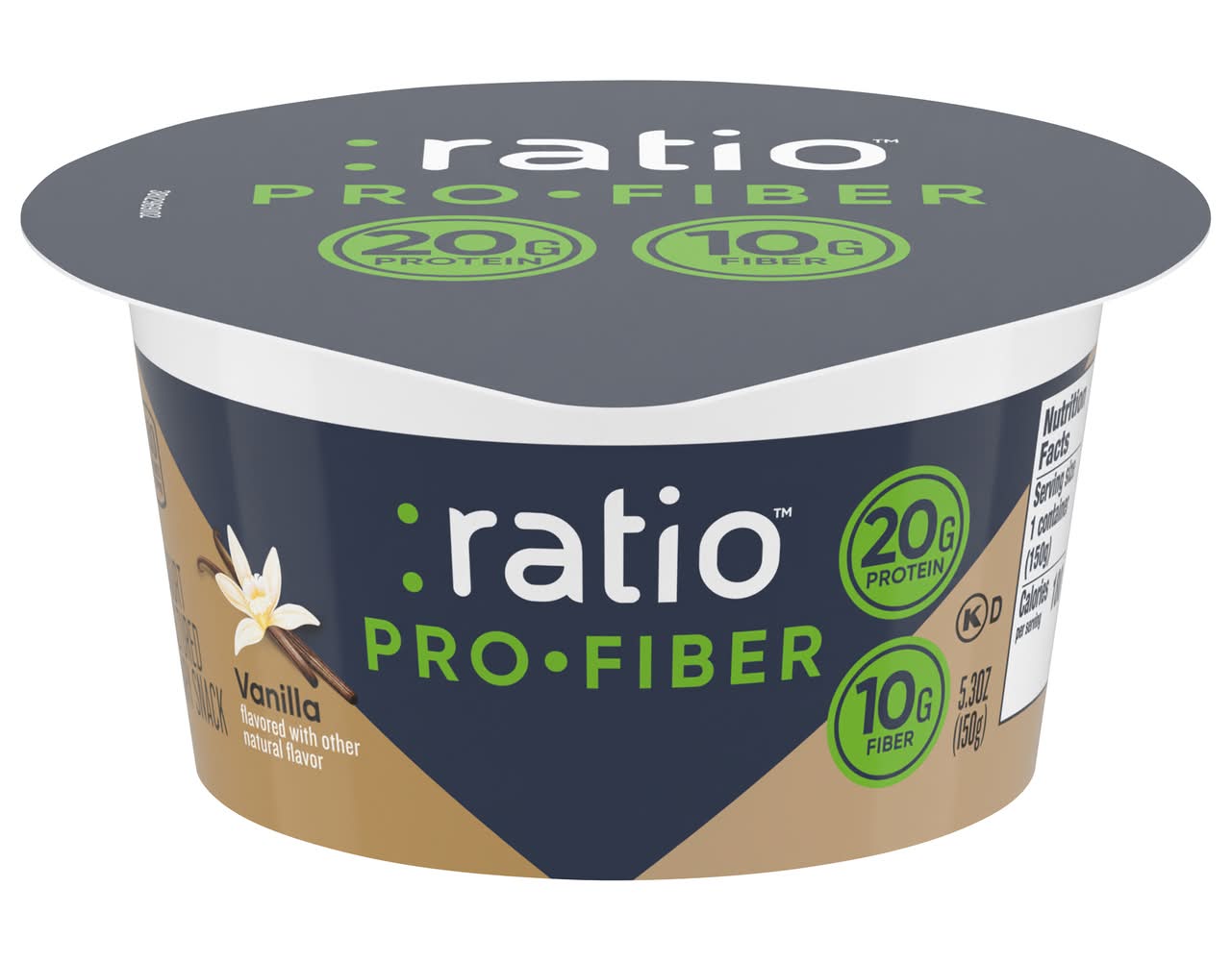 :ratio Profiber Flavored Yogurt, Vanilla (5.3 oz)