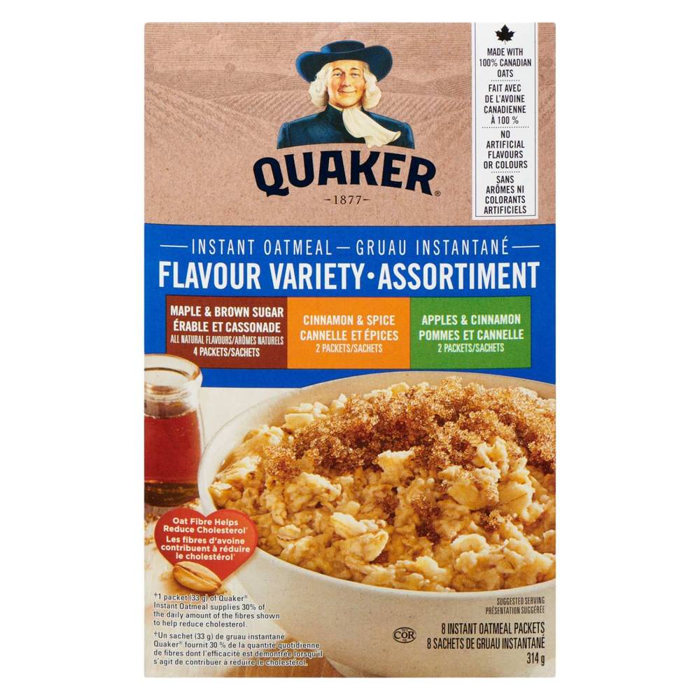 Quaker Favour Variety Instant Oatmeal (314 g)