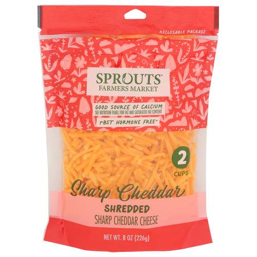 Sprouts Shredded Thick Cut Sharp Cheddar Cheese