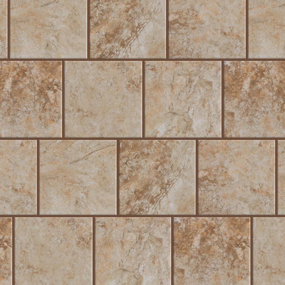 Style Selections Mesa Beige 6-in x 6-in Glazed Porcelain Stone Look Floor and Wall Tile (0.23-sq. ft/ Piece) | 97518284015