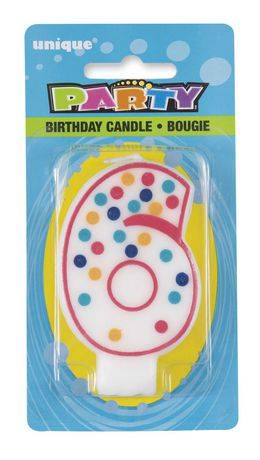 Party-Eh! Party Eh! #6 Birthday Candle (1 count)