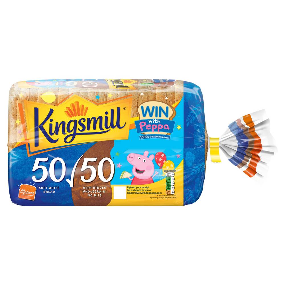 Kingsmill Medium Sliced 50/50 Bread 800g