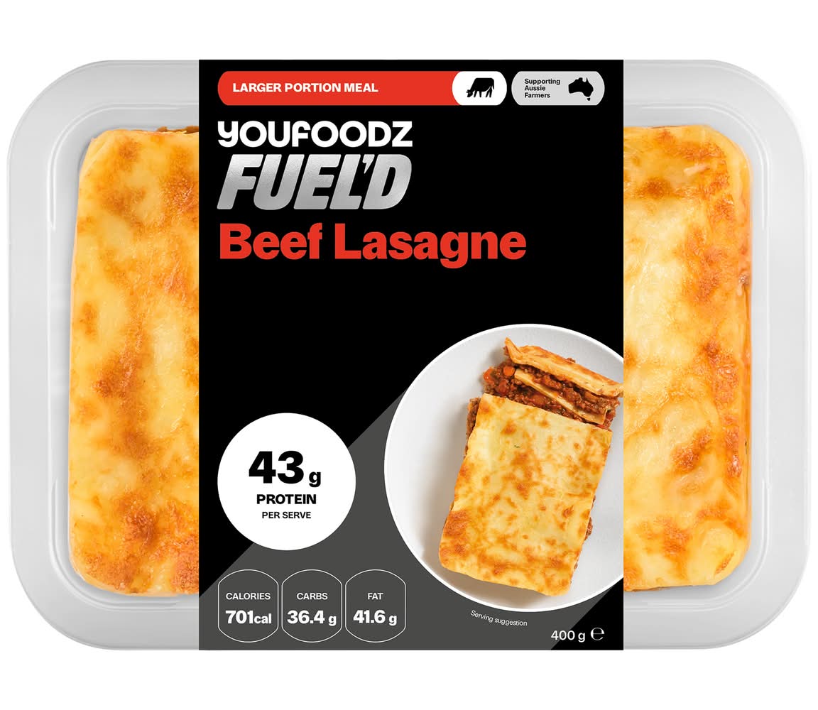 Youfoodz Fuel'd Beef Lasagne 400g