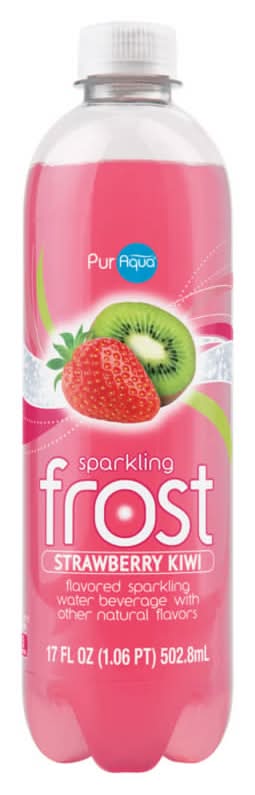 PurAqua Flavored Sparkling Frost Water, Strawberry Kiwi (17 fl oz)