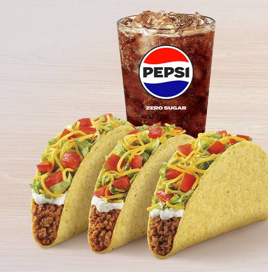 3 Crunchy Tacos Supreme® Combo