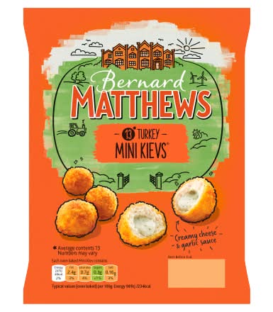 Bernard Matthews Creamy Cheese & Garlic Sauce Turkey Mini Kievs (13 pack)